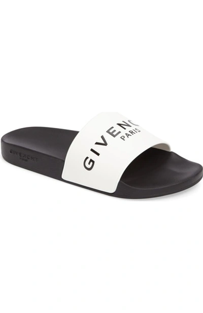 Givenchy Slide Sandal In Black/ White