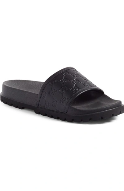 Shop Gucci Slide Sandal In Nero