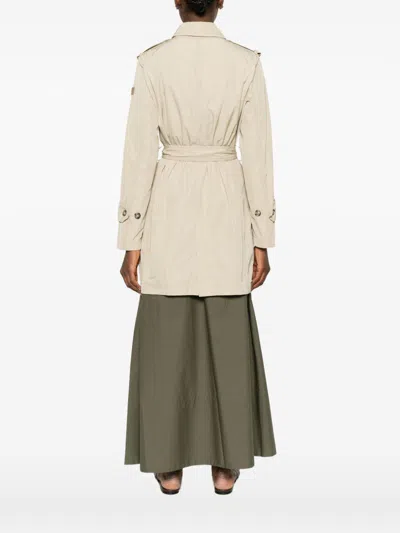 Peuterey Knude Double-breasted Trench Coat In Neutral