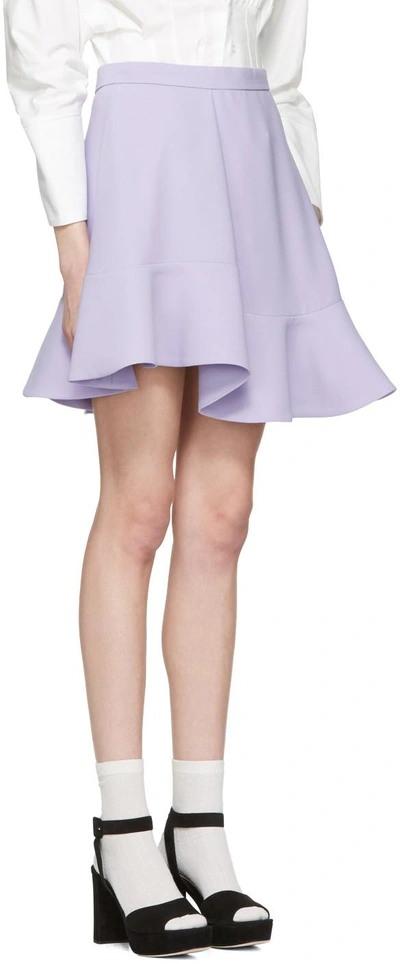 Shop Carven Purple Ruffle Skirt