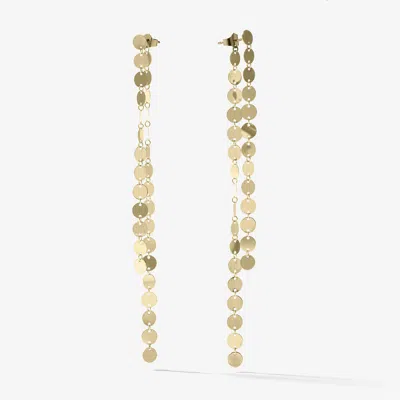 Lana Jewelry 14k Yellow Gold Disc Chain Front To Back Drop Earrings