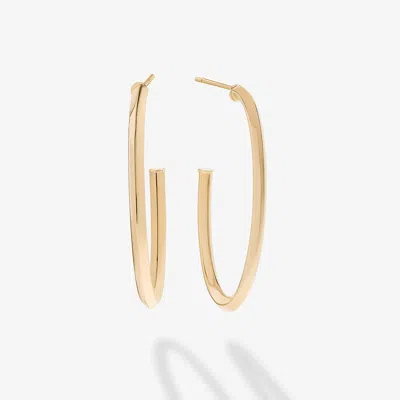 Lana Jewelry 14k Yellow Gold Narrow Oval Hoop Earrings