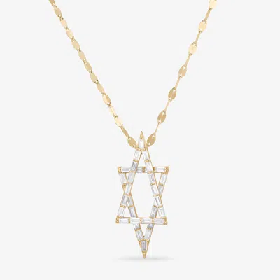 Lana Baguette Diamond Star Of David Necklace 14k In Gold