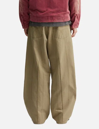 Plateau Studio Pin Tuck Work Pants In Brown