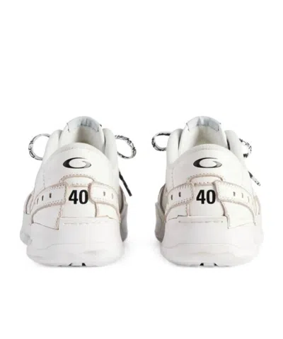 Balenciaga Women Hamptons Worn-out Leather Low-top Sneakers In White