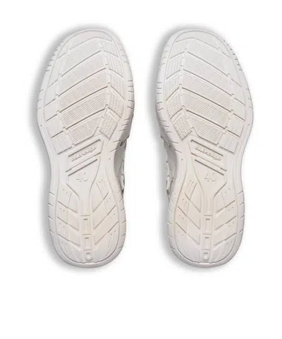 Balenciaga Women Hamptons Worn-out Leather Low-top Sneakers In White