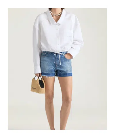 Givenchy Cropped Shirt In Poplin In White