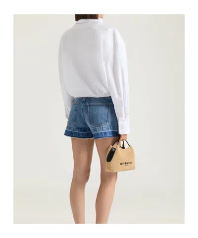 Givenchy Cropped Shirt In Poplin In White