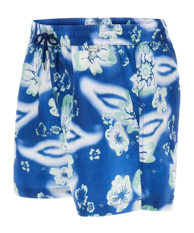 Paul Smith Drawstring Swim Trunks In Blue