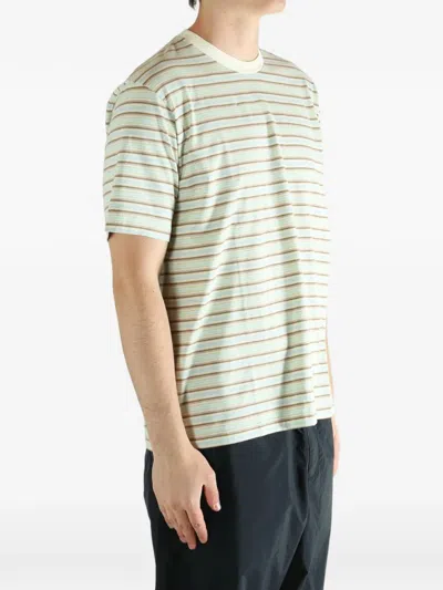 Auralee Gradient Stripes T-shirt In Green