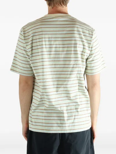 Auralee Gradient Stripes T-shirt In Green