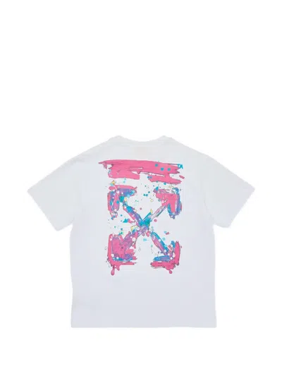 Off-white Arrow Splat T-shirt In Red