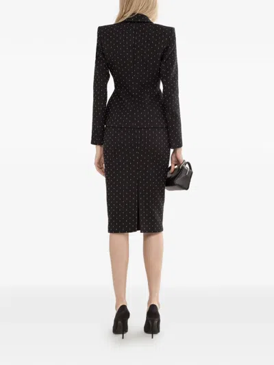 Nissa Double-breasted Boucle Blazer In Black