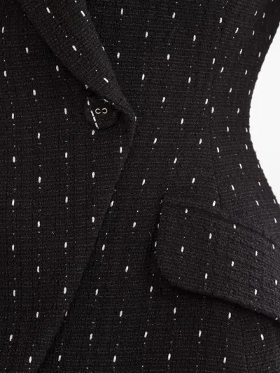 Nissa Double-breasted Boucle Blazer In Black
