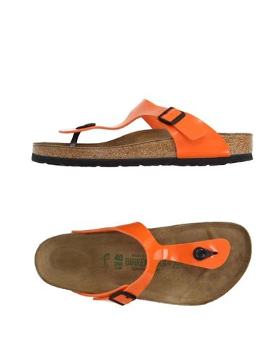 Birkenstock Flip Flops In Orange