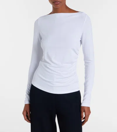 Max Mara Gomma Jersey T-shirt In White
