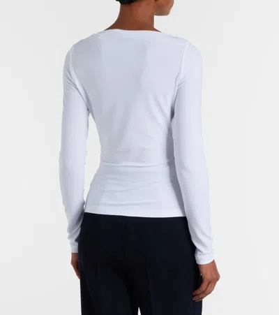 Max Mara Gomma Jersey T-shirt In White