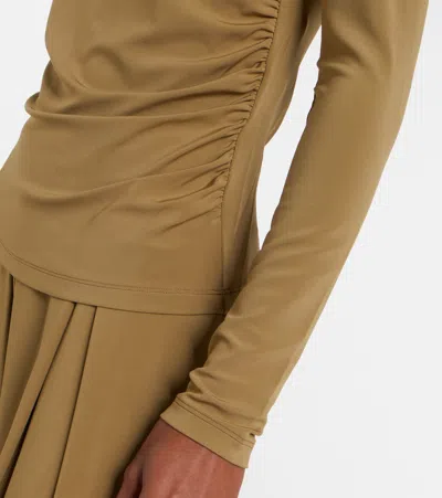 Max Mara Gomma Jersey T-shirt In Brown