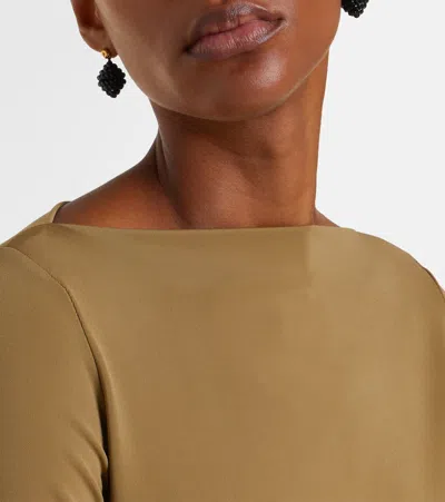 Max Mara Gomma Jersey T-shirt In Brown