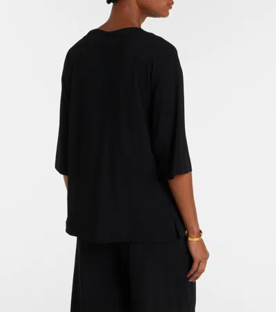 Max Mara Giglio Keyhole Oversized Top In Black