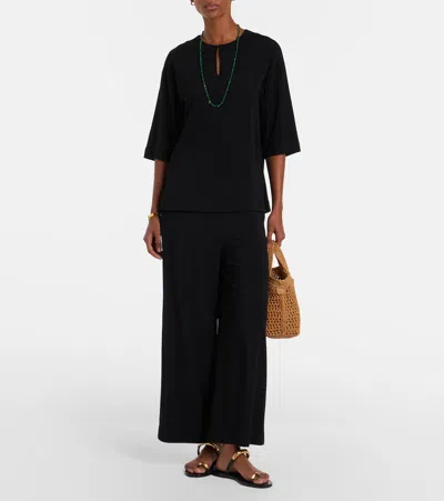Max Mara Giglio Keyhole Oversized Top In Black