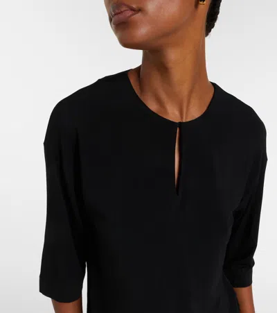 Max Mara Giglio Keyhole Oversized Top In Black