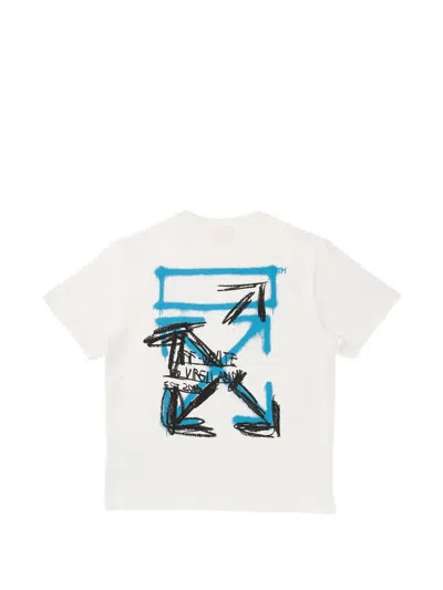 Off-white Arrow Spray T-shirt In White