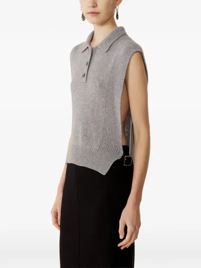Lanvin Pullover Mit Gerippten Details In Gray