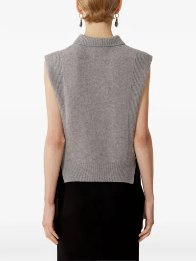 Lanvin Pullover Mit Gerippten Details In Gray