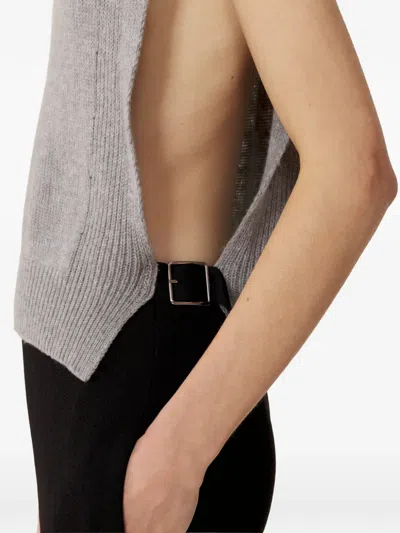 Lanvin Pullover Mit Gerippten Details In Gray