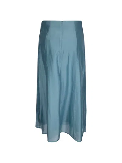Calvin Klein Panel Midi Skirt In Blue