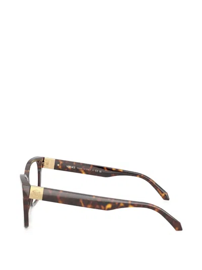 Versace Square-frame Glasses In Brown