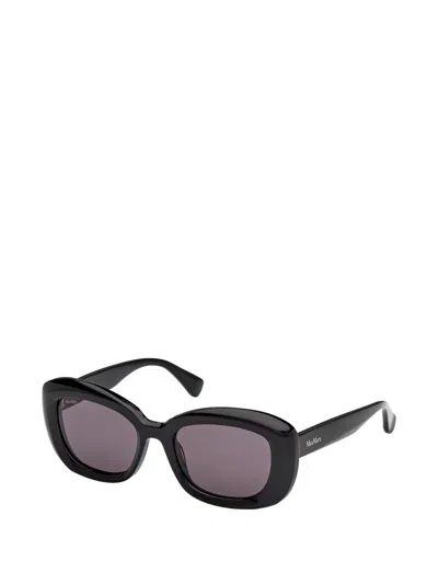 Max Mara Eyewear Rectangle-frame Sunglasses In Black
