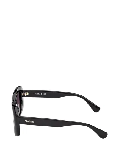 Max Mara Eyewear Rectangle-frame Sunglasses In Black