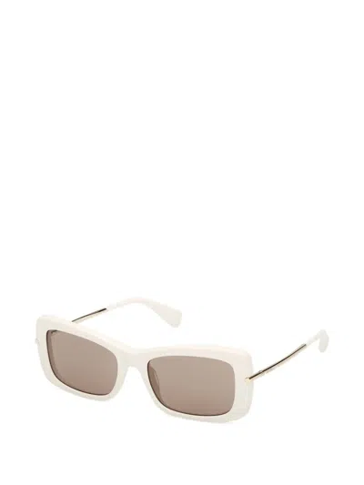 Max Mara Eyewear Rectangle-frame Sunglasses In Brown