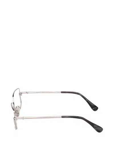 Max Mara Eyewear Rectangle-frame Glasses In Metallic