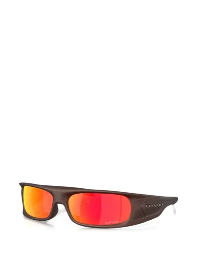 Oakley Highland Rectangle-frame Sunglasses In Brown