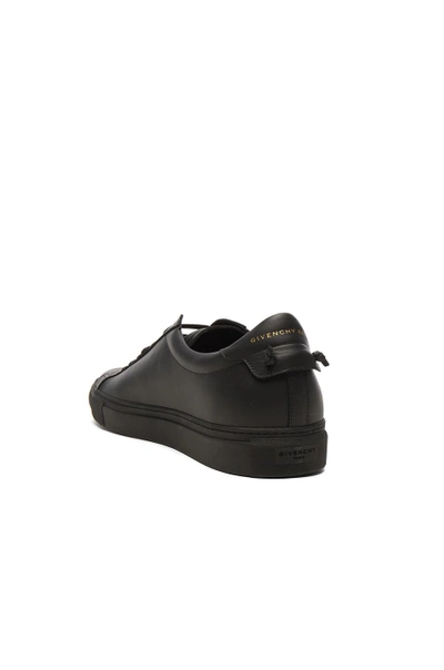 Shop Givenchy Leather Urban Street Low Top Sneakers In Black