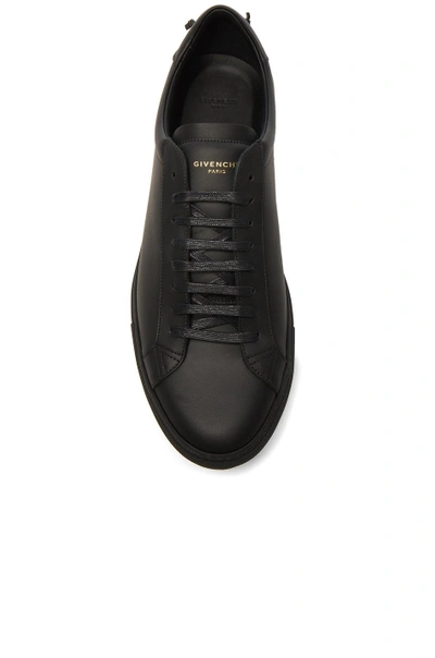 Shop Givenchy Leather Urban Street Low Top Sneakers In Black