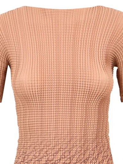 Herno Textured Fitted Top In Orange