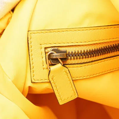 Pre-owned Gucci Blue Yellow Nylon Leather Backpack () In Multi