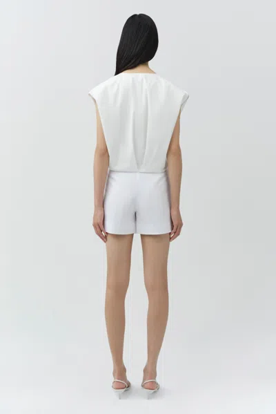Simkhai Devlin Pleated Mini Skort In White In White