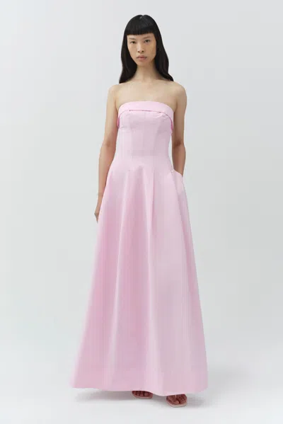 Simkhai Womens Daisy Avril Strapless Bustier Cotton-blend Maxi Dress In Pink