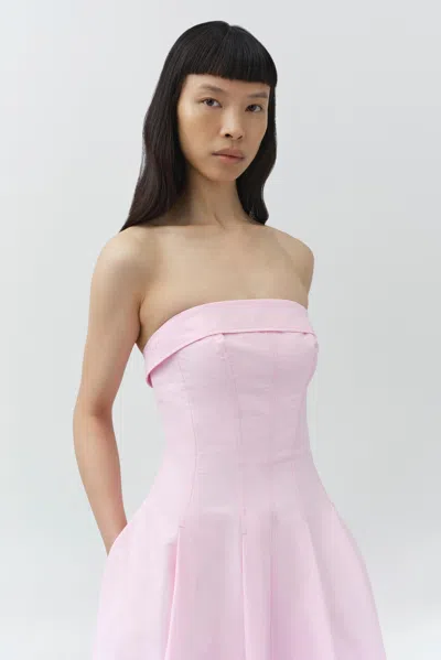 Simkhai Womens Daisy Avril Strapless Bustier Cotton-blend Maxi Dress In Pink