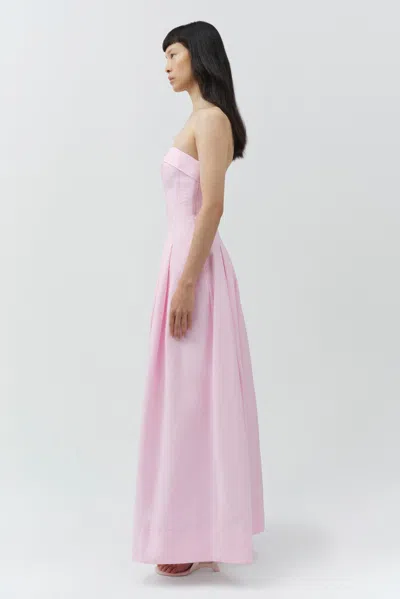 Simkhai Womens Daisy Avril Strapless Bustier Cotton-blend Maxi Dress In Pink