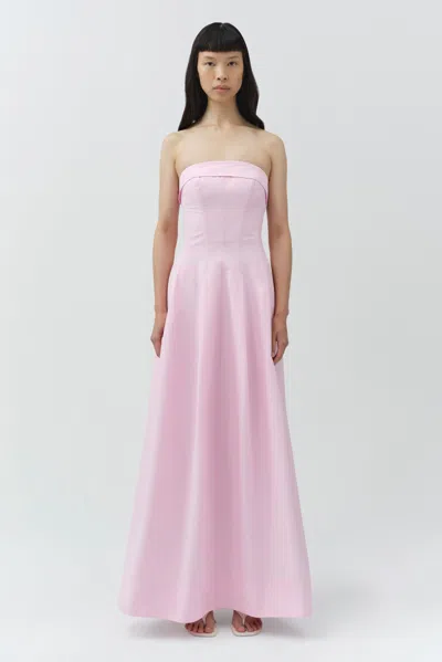 Simkhai Womens Daisy Avril Strapless Bustier Cotton-blend Maxi Dress In Pink