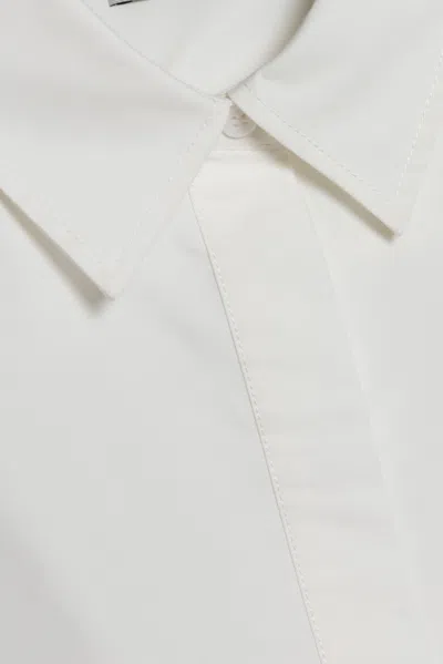 Simkhai Ryett Cropped Button Down Shirt White In White
