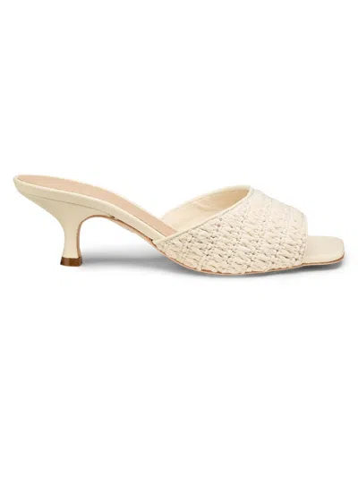 22élevé Women's 55mm Crochet Mules In White | ModeSens