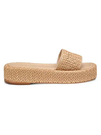 22élevé Women's Raffia Platform Sandals In Brown | ModeSens