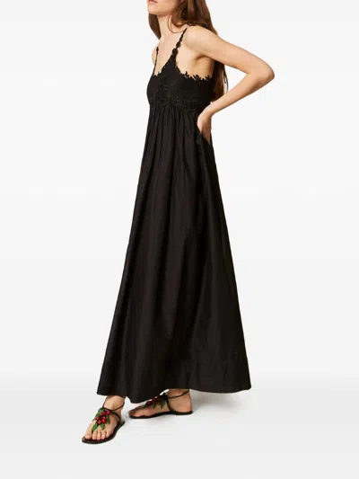 Twinset Dresses Blacks And Greys In Black